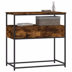 vidaXL Console Table Side End Table Hallway Stand Sofa Table Engineered Wood - smoked oak, 75 x 40 x 75 cm - Additional view 2
