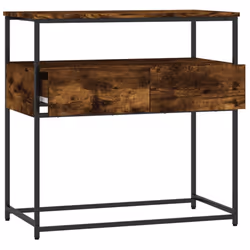 vidaXL Console Table Side End Table Hallway Stand Sofa Table Engineered Wood - smoked oak, 75 x 40 x 75 cm - Additional view 4