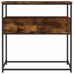 vidaXL Console Table Side End Table Hallway Stand Sofa Table Engineered Wood - smoked oak, 75 x 40 x 75 cm - Additional view 5