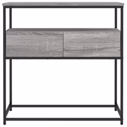 vidaXL Console Table Side End Table Hallway Stand Sofa Table Engineered Wood - grey sonoma, 75 x 40 x 75 cm - Additional view 5