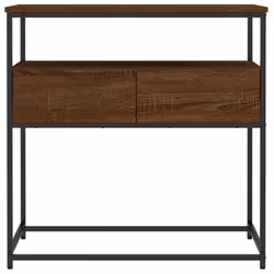vidaXL Console Table Side End Table Hallway Stand Sofa Table Engineered Wood - brown oak, 75 x 40 x 75 cm - Additional view 5