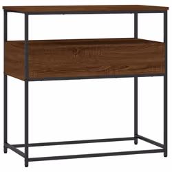 vidaXL Console Table Side End Table Hallway Stand Sofa Table Engineered Wood - brown oak, 75 x 40 x 75 cm - Additional view 7