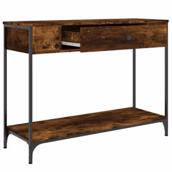 vidaXL Console Table Side End Table Hallway Stand Sofa Table Engineered Wood - smoked oak, 100 x 34.5 x 75 cm - Additional view 4