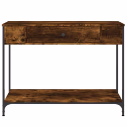vidaXL Console Table Side End Table Hallway Stand Sofa Table Engineered Wood - smoked oak, 100 x 34.5 x 75 cm - Additional view 5