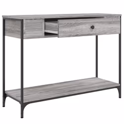 vidaXL Console Table Side End Table Hallway Stand Sofa Table Engineered Wood - grey sonoma, 100 x 34.5 x 75 cm - Additional view 4