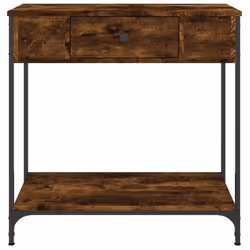 vidaXL Console Table Side End Table Hallway Stand Sofa Table Engineered Wood - smoked oak, 75 x 34.5 x 75 cm - Additional view 5