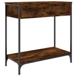 vidaXL Console Table Side End Table Hallway Stand Sofa Table Engineered Wood - smoked oak, 75 x 34.5 x 75 cm - Additional view 7