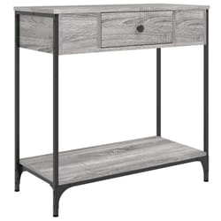 vidaXL Console Table Side End Table Hallway Stand Sofa Table Engineered Wood - grey sonoma, 75 x 34.5 x 75 cm
