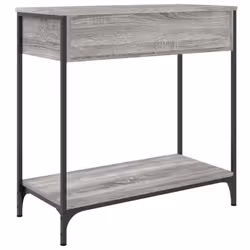 vidaXL Console Table Side End Table Hallway Stand Sofa Table Engineered Wood - grey sonoma, 75 x 34.5 x 75 cm - Additional view 7