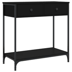vidaXL Console Table Side End Table Hallway Stand Sofa Table Engineered Wood - black, 75 x 34.5 x 75 cm