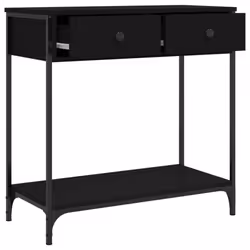 vidaXL Console Table Side End Table Hallway Stand Sofa Table Engineered Wood - black, 75 x 34.5 x 75 cm - Additional view 4
