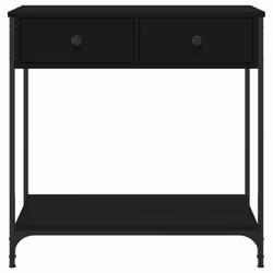 vidaXL Console Table Side End Table Hallway Stand Sofa Table Engineered Wood - black, 75 x 34.5 x 75 cm - Additional view 5
