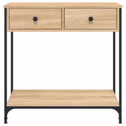 vidaXL Console Table Side End Table Hallway Stand Sofa Table Engineered Wood - sonoma oak, 75 x 34.5 x 75 cm - Additional view 5