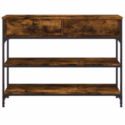vidaXL Console Table Side End Table Hallway Stand Sofa Table Engineered Wood - smoked oak, 100 x 25 x 75 cm - Additional view 5
