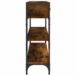 vidaXL Console Table Side End Table Hallway Stand Sofa Table Engineered Wood - smoked oak, 100 x 25 x 75 cm - Additional view 6