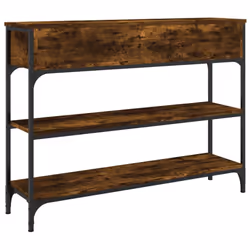 vidaXL Console Table Side End Table Hallway Stand Sofa Table Engineered Wood - smoked oak, 100 x 25 x 75 cm - Additional view 7