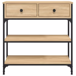 vidaXL Console Table Side End Table Hallway Stand Sofa Table Engineered Wood - sonoma oak, 72.5 x 25 x 75 cm - Additional view 5