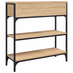 vidaXL Console Table Side End Table Hallway Stand Sofa Table Engineered Wood - sonoma oak, 72.5 x 25 x 75 cm - Additional view 7