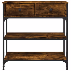 vidaXL Console Table Side End Table Hallway Stand Sofa Table Engineered Wood - smoked oak, 72.5 x 25 x 75 cm - Additional view 5