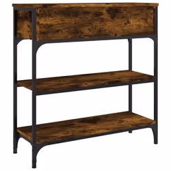 vidaXL Console Table Side End Table Hallway Stand Sofa Table Engineered Wood - smoked oak, 72.5 x 25 x 75 cm - Additional view 7