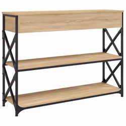 vidaXL Console Table Side End Table Hallway Stand Sofa Table Engineered Wood - sonoma oak, 100 x 28 x 75 cm - Additional view 7