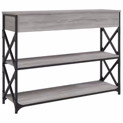 vidaXL Console Table Side End Table Hallway Stand Sofa Table Engineered Wood - grey sonoma, 100 x 28 x 75 cm - Additional view 7
