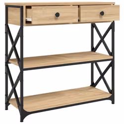 vidaXL Console Table Side End Table Hallway Stand Sofa Table Engineered Wood - sonoma oak, 75 x 28 x 75 cm - Additional view 4