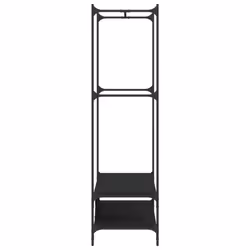 vidaXL Clothes Rack with Shelves Hall Coat Rack Garment Racks Engineered Wood - black - Additional view 4