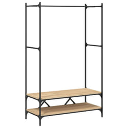 vidaXL Clothes Rack with Shelves Hall Coat Rack Garment Racks Engineered Wood - sonoma oak
