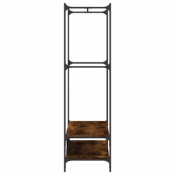 vidaXL Clothes Rack with Shelves Hall Coat Rack Garment Racks Engineered Wood - smoked oak - Additional view 4