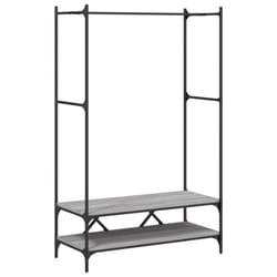 vidaXL Clothes Rack with Shelves Hall Coat Rack Garment Racks Engineered Wood - grey sonoma