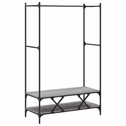 vidaXL Clothes Rack with Shelves Hall Coat Rack Garment Racks Engineered Wood - grey sonoma - Additional view 5