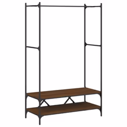vidaXL Clothes Rack with Shelves Hall Coat Rack Garment Racks Engineered Wood - brown oak