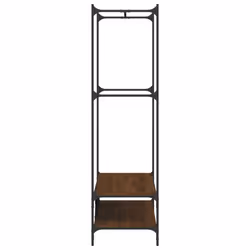vidaXL Clothes Rack with Shelves Hall Coat Rack Garment Racks Engineered Wood - brown oak - Additional view 4