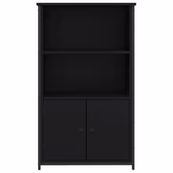 vidaXL Highboard Sideboard Storage Cabinet Home Side Cabinet Engineered Wood - black, 62 x 32 x 103.5 cm - Additional view 4