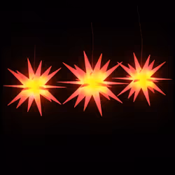 vidaXL Christmas Light with LEDs Xmas Ceiling Lights Display 3 pcs Foldable - red