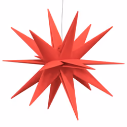 vidaXL Christmas Light with LEDs Xmas Ceiling Lights Display 3 pcs Foldable - red - Additional view 5