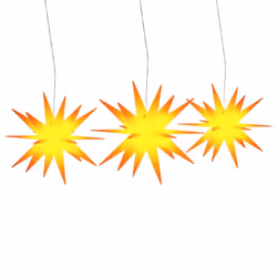 vidaXL Christmas Light with LEDs Xmas Ceiling Lights Display 3 pcs Foldable - yellow