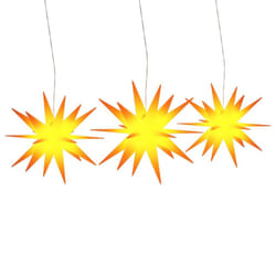 vidaXL Christmas Light with LEDs Xmas Ceiling Lights Display 3 pcs Foldable - yellow