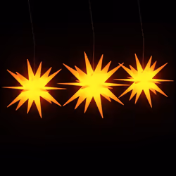 vidaXL Christmas Light with LEDs Xmas Ceiling Lights Display 3 pcs Foldable - yellow - Additional view 5