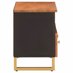 vidaXL TV Cabinet TV Unit Cabinet TV Stand Brown and Black Solid Wood Mango - Additional view 4