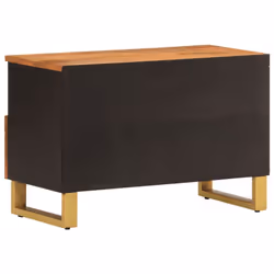 vidaXL TV Cabinet TV Unit Cabinet TV Stand Brown and Black Solid Wood Mango - Additional view 5