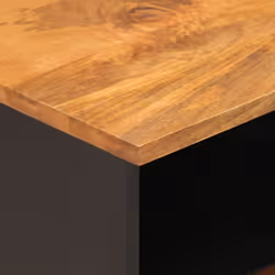 vidaXL TV Cabinet TV Unit Cabinet TV Stand Brown and Black Solid Wood Mango - Additional view 7