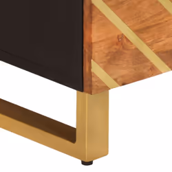 vidaXL TV Cabinet TV Unit Cabinet TV Stand Brown and Black Solid Wood Mango - Additional view 8