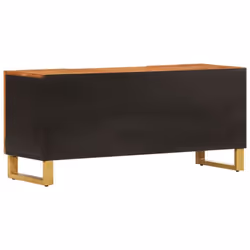vidaXL TV Cabinet TV Unit Cabinet TV Stand Brown and Black Solid Wood Mango - Additional view 5