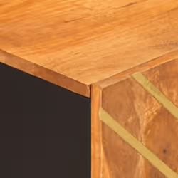 vidaXL TV Cabinet TV Unit Cabinet TV Stand Brown and Black Solid Wood Mango - Additional view 7