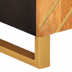 vidaXL TV Cabinet TV Unit Cabinet TV Stand Brown and Black Solid Wood Mango - Additional view 8