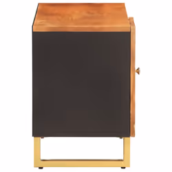 vidaXL TV Cabinet TV Unit Cabinet TV Stand Brown and Black Solid Wood Mango - Additional view 4