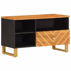 vidaXL TV Cabinet TV Unit Cabinet TV Stand Brown and Black Solid Wood Mango - Additional view 6