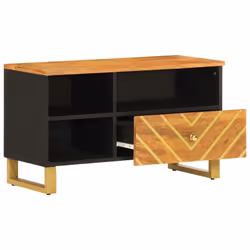 vidaXL TV Cabinet TV Unit Cabinet TV Stand Brown and Black Solid Wood Mango - Additional view 7